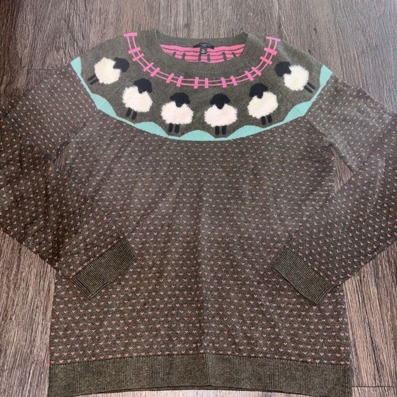 Talbots small petite adorable sheep sweater so soft! - Picture 2 of 10